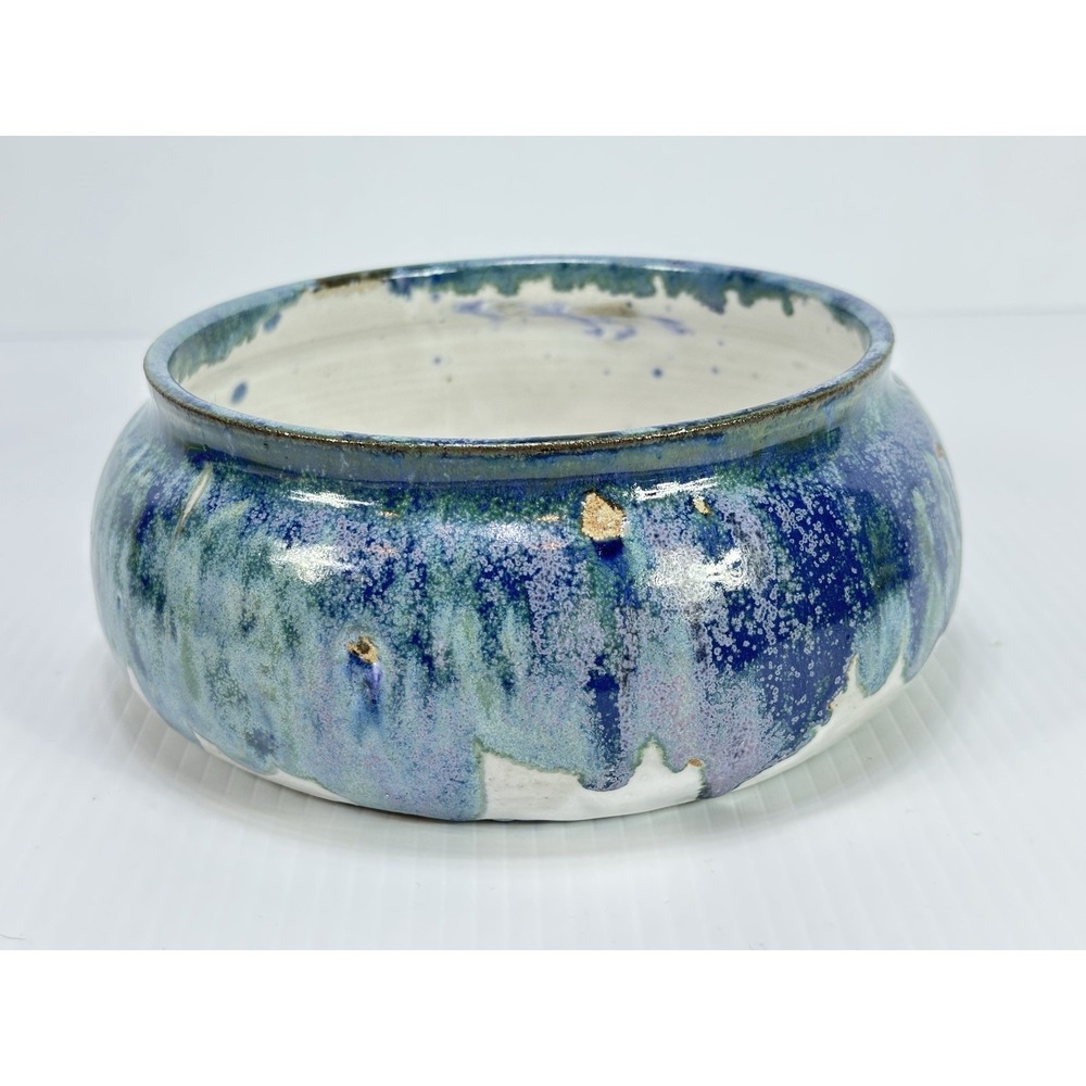 Vintage 1984 Jeff Chang Art Studio Glazed‎ Stoneware Pottery Modern Bowl Pot